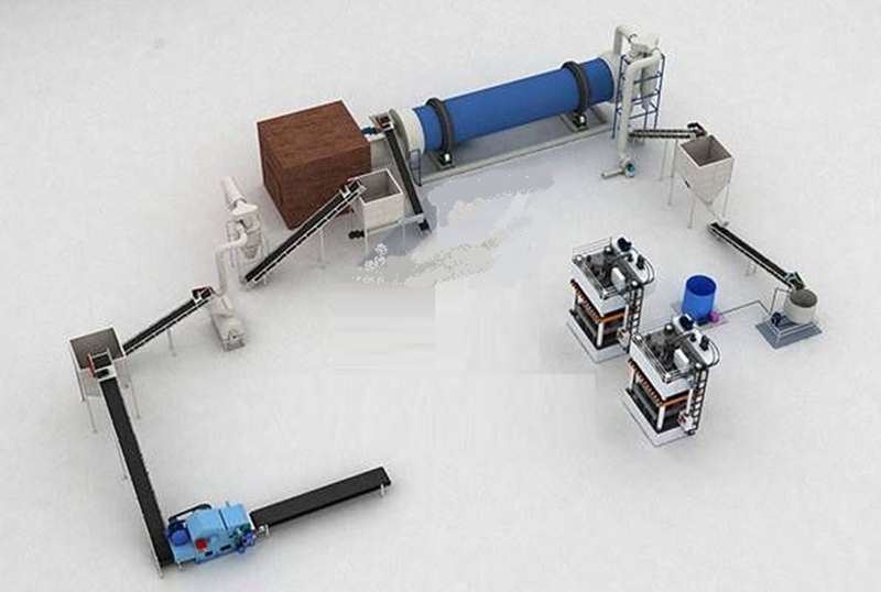 compressed wood pallet machine